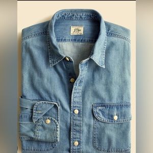 light weight denim button up shirt  ( Jcrew)